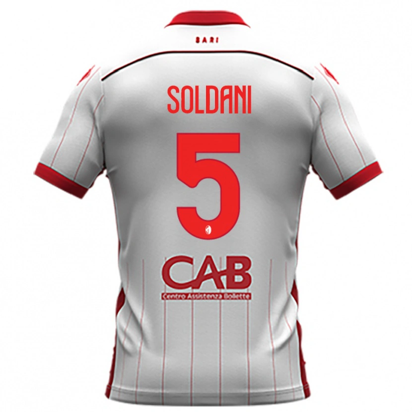 Danxen Niño Camiseta Mauro Soldani #5 Blanco Rojo 1ª Equipación 2025/26 La Camisa México