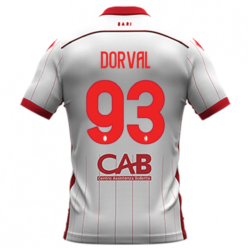 Danxen Niño Camiseta Mehdi Dorval #93 Blanco Rojo 1ª Equipación 2025/26 La Camisa México