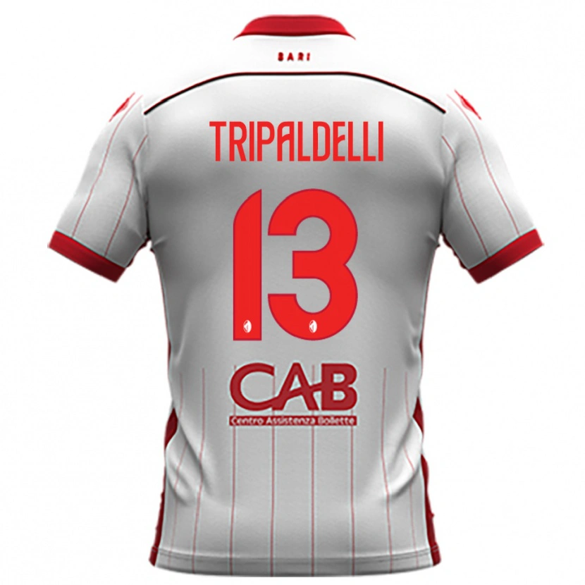 Danxen Niño Camiseta Alessandro Tripaldelli #13 Blanco Rojo 1ª Equipación 2025/26 La Camisa México