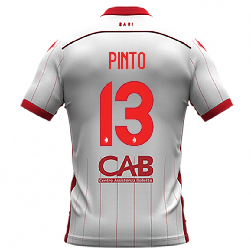 Danxen Niño Camiseta Francesco Pinto #13 Blanco Rojo 1ª Equipación 2025/26 La Camisa México