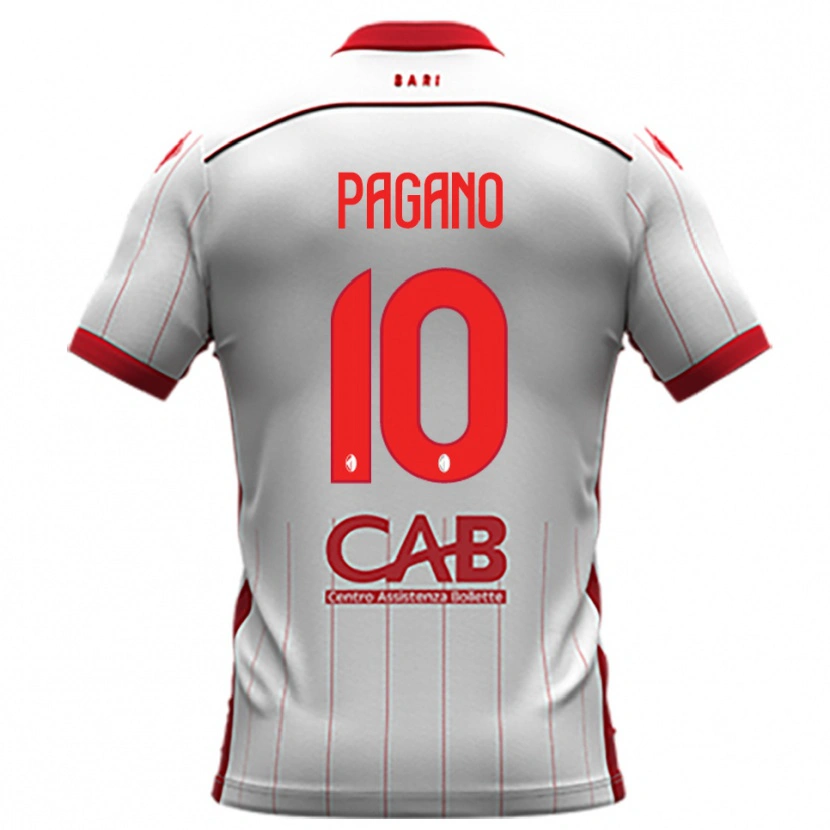 Danxen Niño Camiseta Riccardo Pagano #10 Blanco Rojo 1ª Equipación 2025/26 La Camisa México