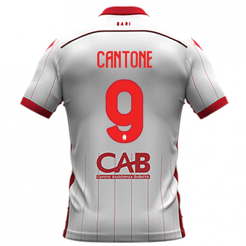 Danxen Niño Camiseta Thomas Cantone #9 Blanco Rojo 1ª Equipación 2025/26 La Camisa México