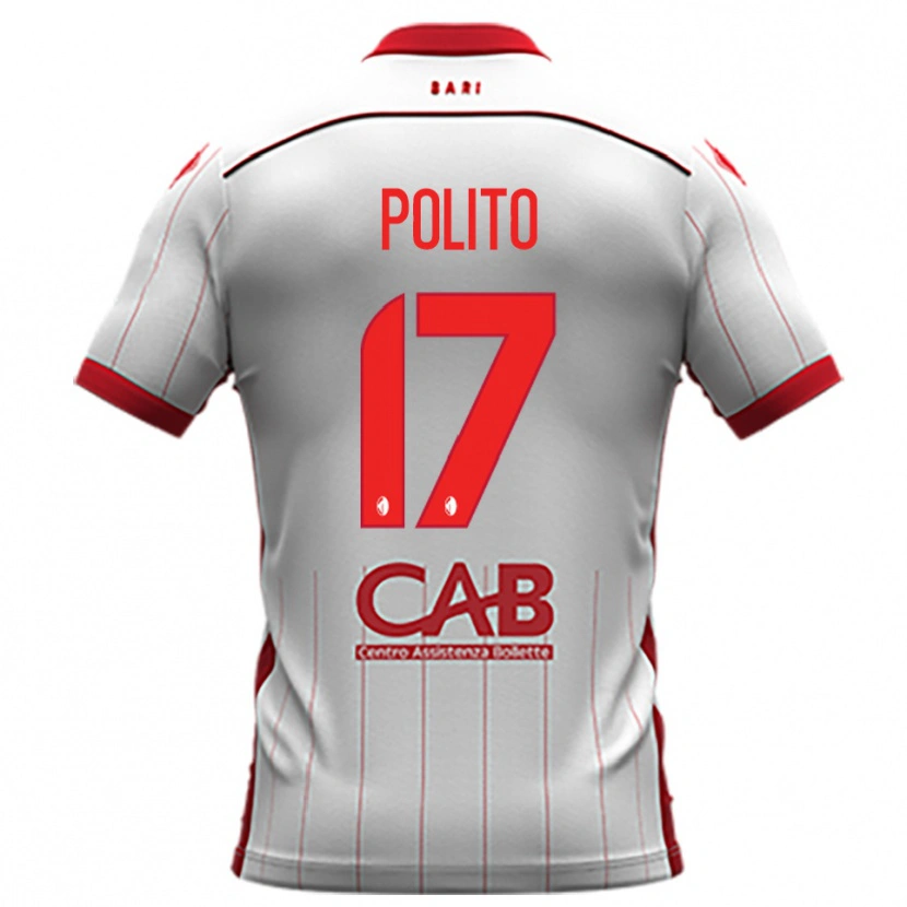 Danxen Niño Camiseta Fabio Polito #17 Blanco Rojo 1ª Equipación 2025/26 La Camisa México