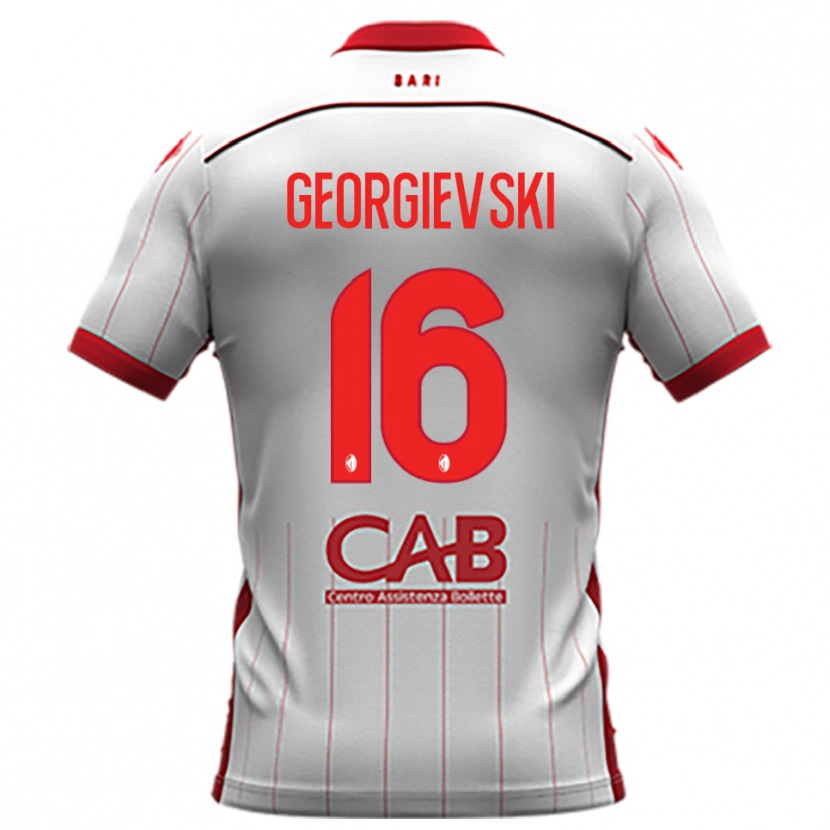 Danxen Niño Camiseta Toma Georgievski #16 Blanco Rojo 1ª Equipación 2025/26 La Camisa México