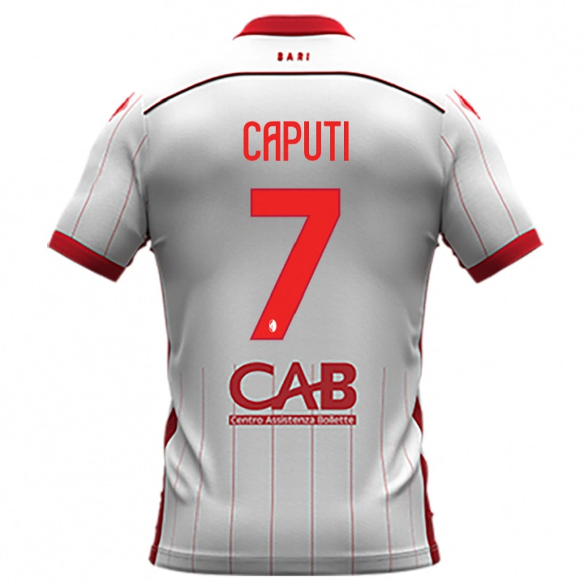 Danxen Niño Camiseta Christian Caputi #7 Blanco Rojo 1ª Equipación 2025/26 La Camisa México