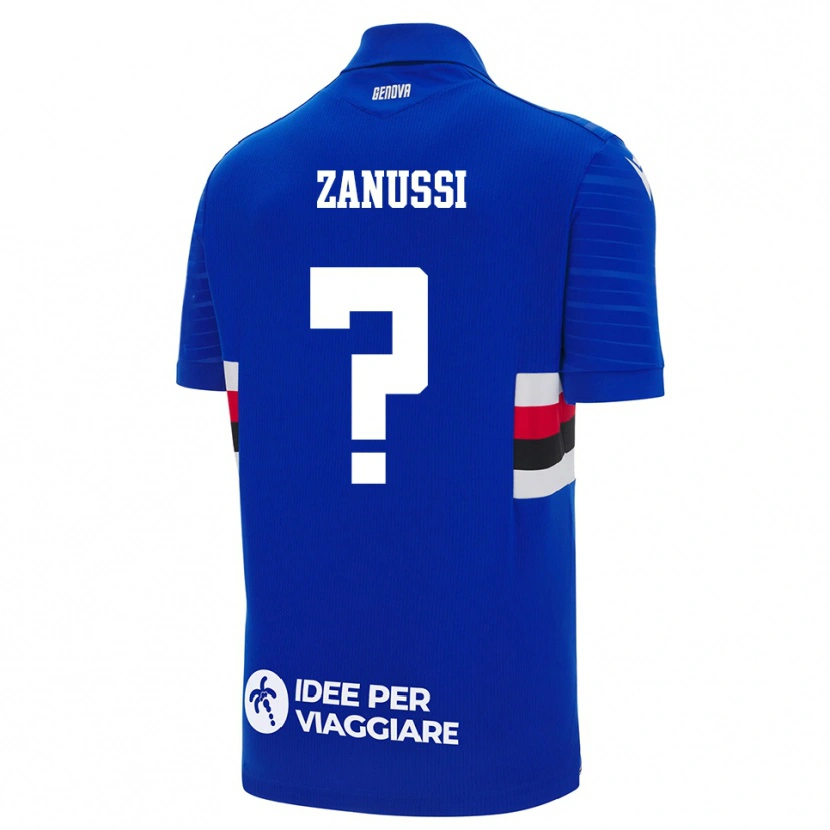 Danxen Niño Camiseta Hashley Zanussi #0 Azul Blanco 1ª Equipación 2025/26 La Camisa México
