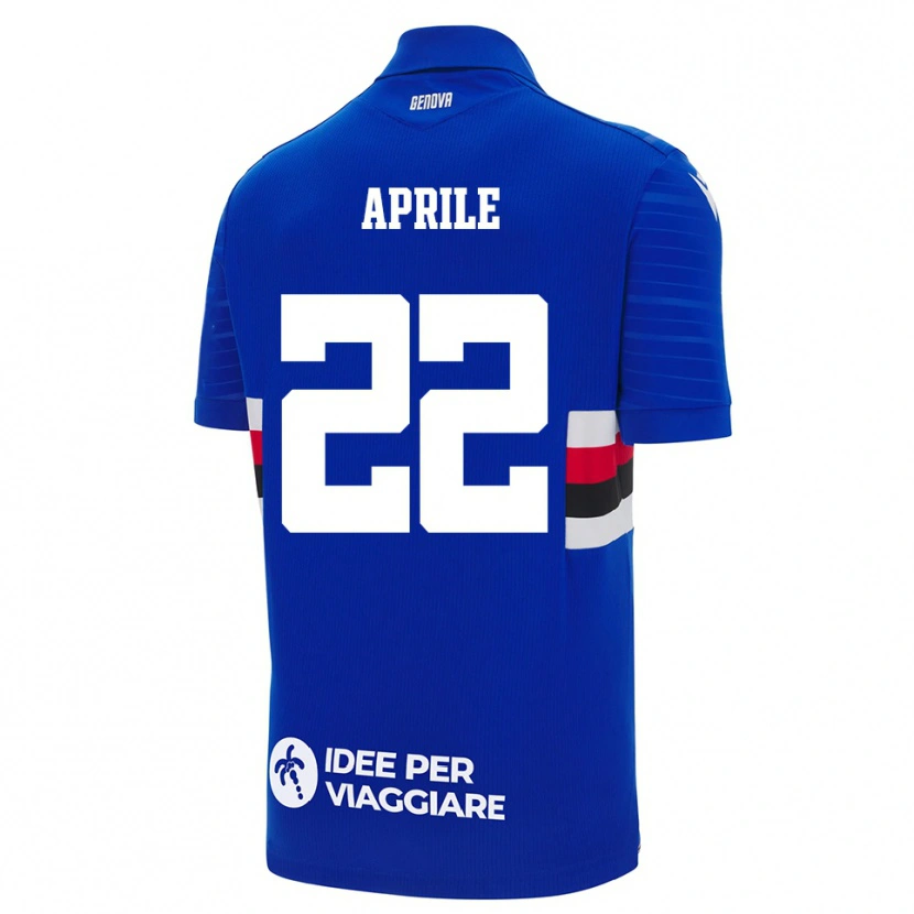 Danxen Niño Camiseta Roberta Aprile #22 Azul Blanco 1ª Equipación 2025/26 La Camisa México