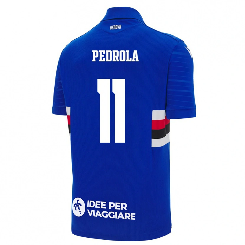 Danxen Niño Camiseta Estanis Pedrola #11 Azul Blanco 1ª Equipación 2025/26 La Camisa México
