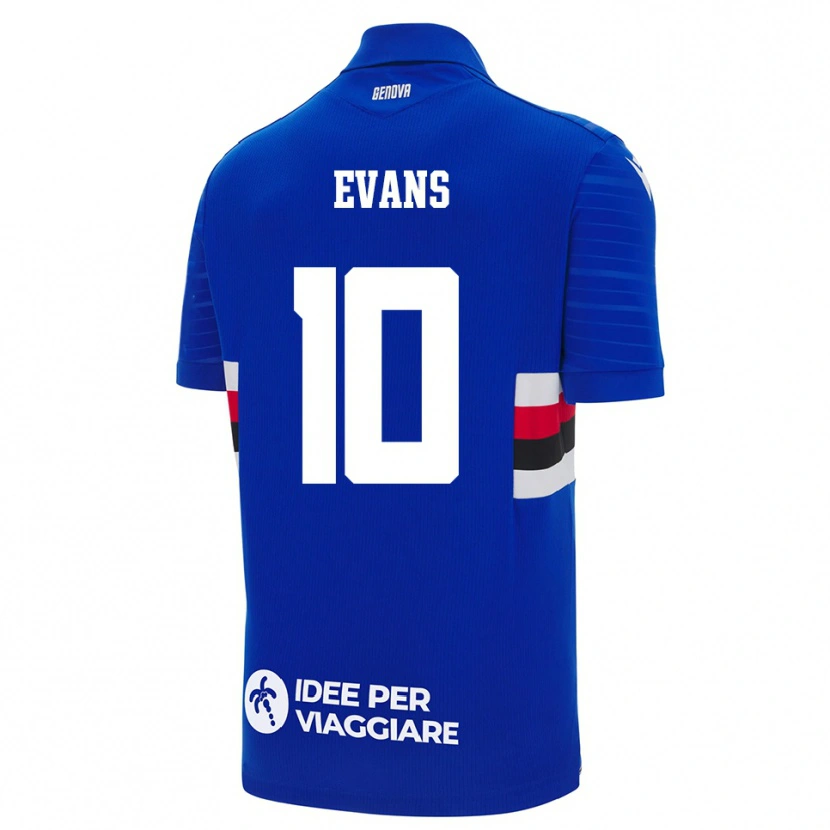 Danxen Niño Camiseta Maya Evans #10 Azul Blanco 1ª Equipación 2025/26 La Camisa México