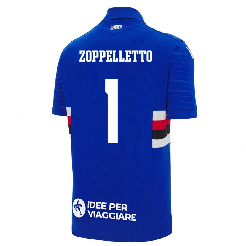 Danxen Niño Camiseta David Zoppelletto #1 Azul Blanco 1ª Equipación 2025/26 La Camisa México