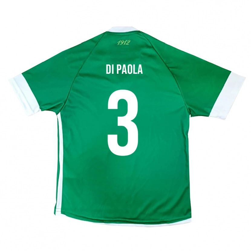 Danxen Niño Camiseta Francesco Di Paola #3 Verde Blanco 1ª Equipación 2025/26 La Camisa México