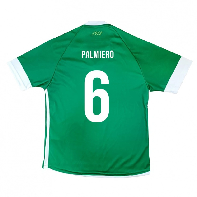 Danxen Niño Camiseta Luca Palmiero #6 Verde Blanco 1ª Equipación 2025/26 La Camisa México