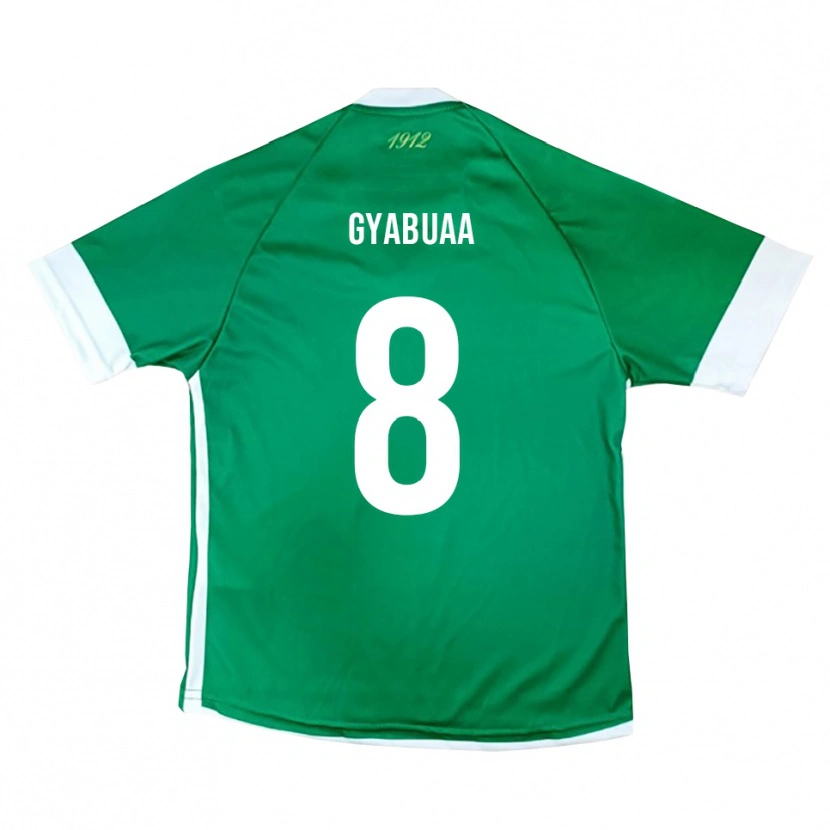 Danxen Niño Camiseta Emmanuel Gyabuaa #8 Verde Blanco 1ª Equipación 2025/26 La Camisa México