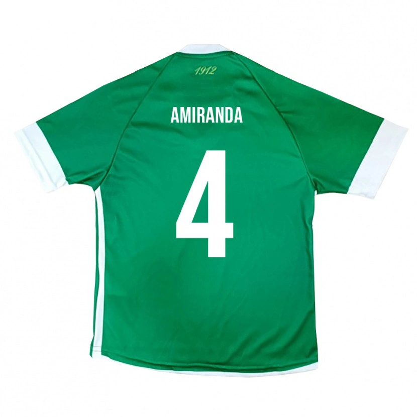 Danxen Niño Camiseta Francesco Amiranda #4 Verde Blanco 1ª Equipación 2025/26 La Camisa México