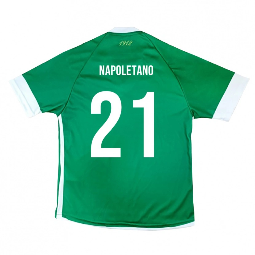 Danxen Niño Camiseta Jordan Napoletano #21 Verde Blanco 1ª Equipación 2025/26 La Camisa México