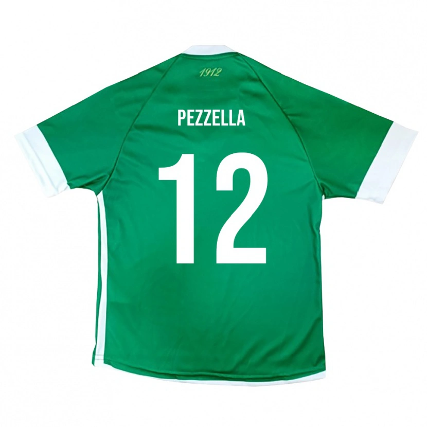 Danxen Niño Camiseta Giuseppe Pezzella #12 Verde Blanco 1ª Equipación 2025/26 La Camisa México