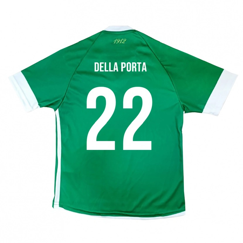 Danxen Niño Camiseta Simone Della Porta #22 Verde Blanco 1ª Equipación 2025/26 La Camisa México