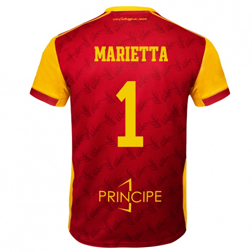 Danxen Niño Camiseta Christian Marietta #1 Amarillo Rojo 1ª Equipación 2025/26 La Camisa México