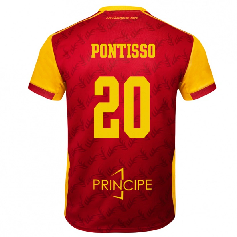 Danxen Niño Camiseta Simone Pontisso #20 Amarillo Rojo 1ª Equipación 2025/26 La Camisa México