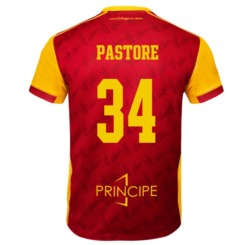Danxen Niño Camiseta Federico Pastore #34 Amarillo Rojo 1ª Equipación 2025/26 La Camisa México