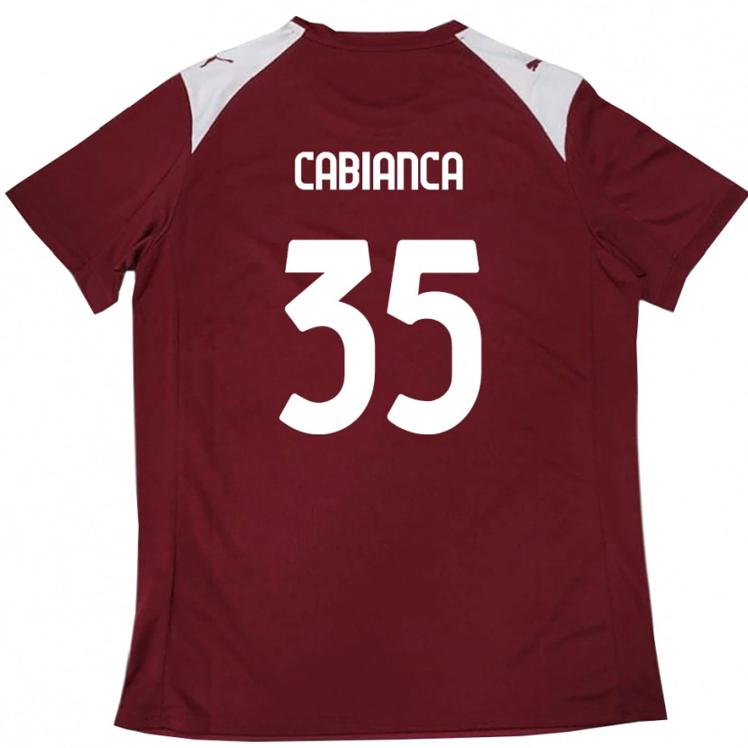 Danxen Niño Camiseta Eddy Cabianca #35 Borgoña Blanco 1ª Equipación 2025/26 La Camisa México
