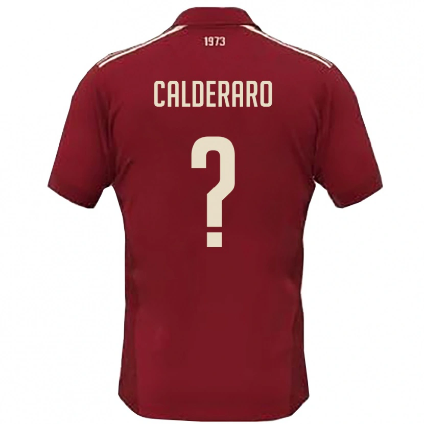 Danxen Niño Camiseta Mattia Calderaro #0 Borgoña Blanco 1ª Equipación 2025/26 La Camisa México