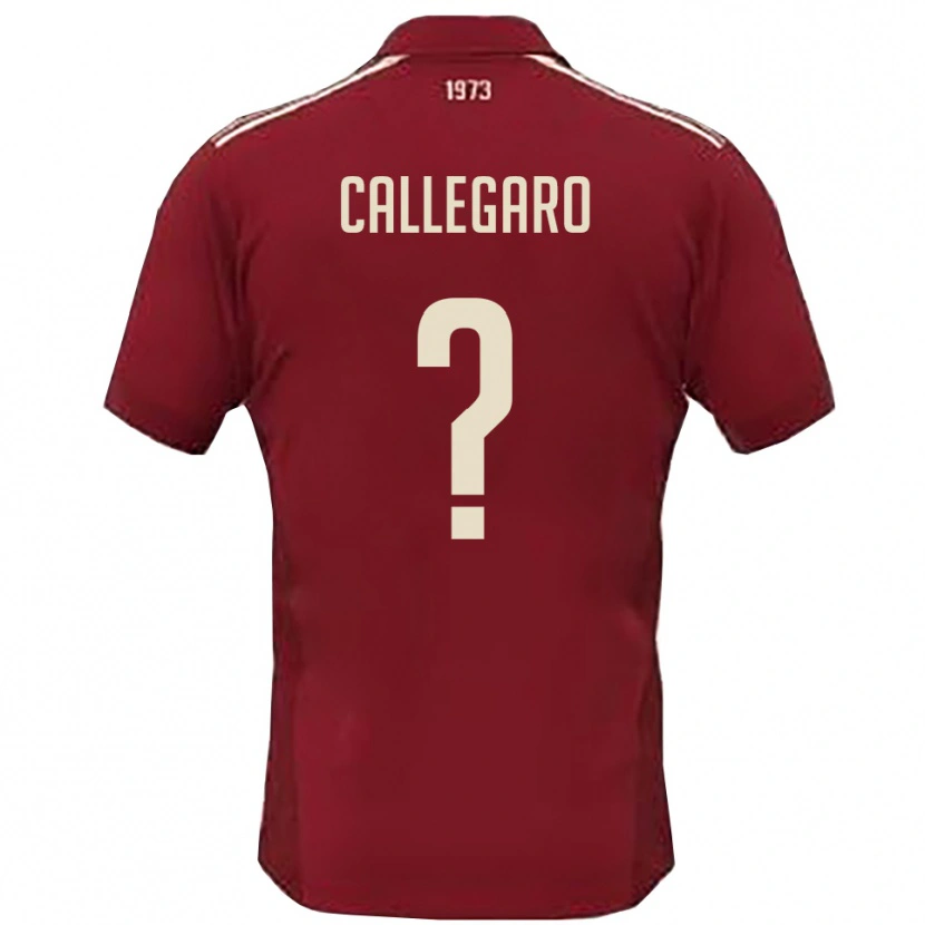 Danxen Niño Camiseta Riccardo Callegaro #0 Borgoña Blanco 1ª Equipación 2025/26 La Camisa México