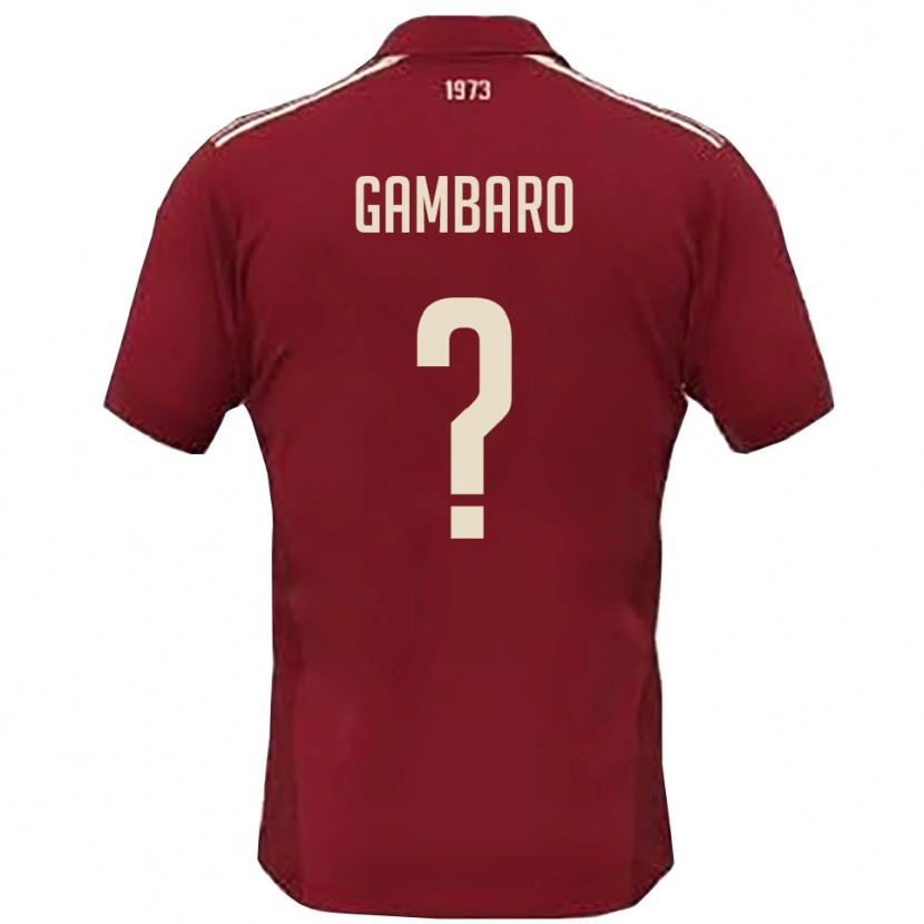 Danxen Niño Camiseta Jacopo Gambaro #0 Borgoña Blanco 1ª Equipación 2025/26 La Camisa México