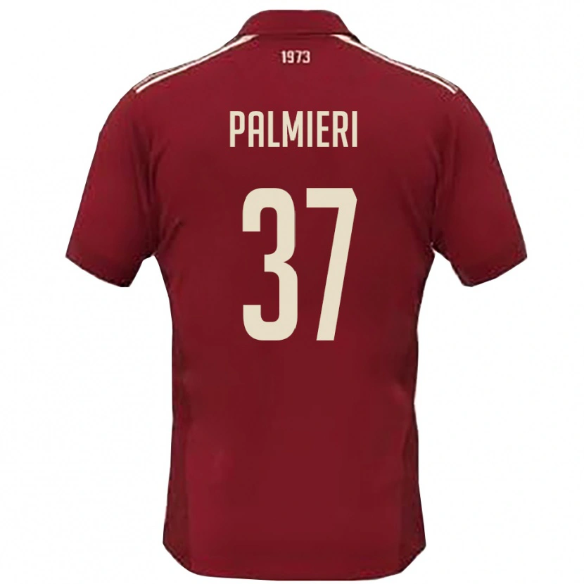 Danxen Niño Camiseta Riccardo Palmieri #37 Borgoña Blanco 1ª Equipación 2025/26 La Camisa México