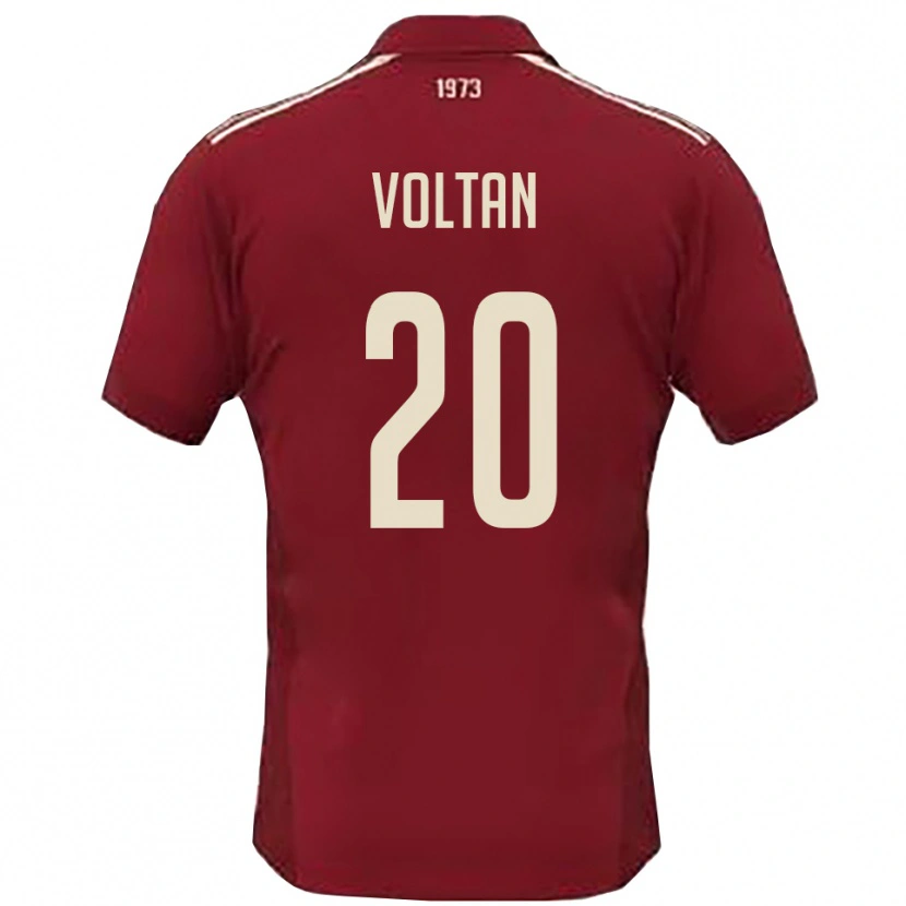 Danxen Niño Camiseta Davide Voltan #20 Borgoña Blanco 1ª Equipación 2025/26 La Camisa México