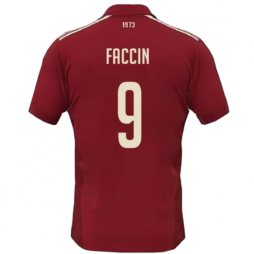 Danxen Niño Camiseta Nicola Faccin #9 Borgoña Blanco 1ª Equipación 2025/26 La Camisa México