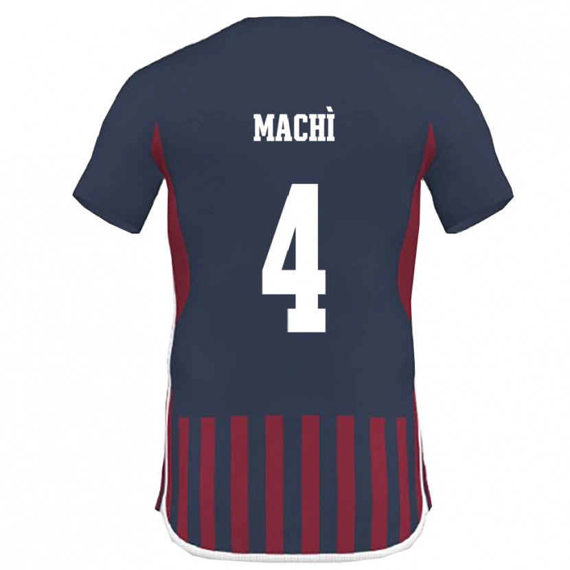 Danxen Niño Camiseta Christian Machì #4 Marino Rojo 1ª Equipación 2025/26 La Camisa México