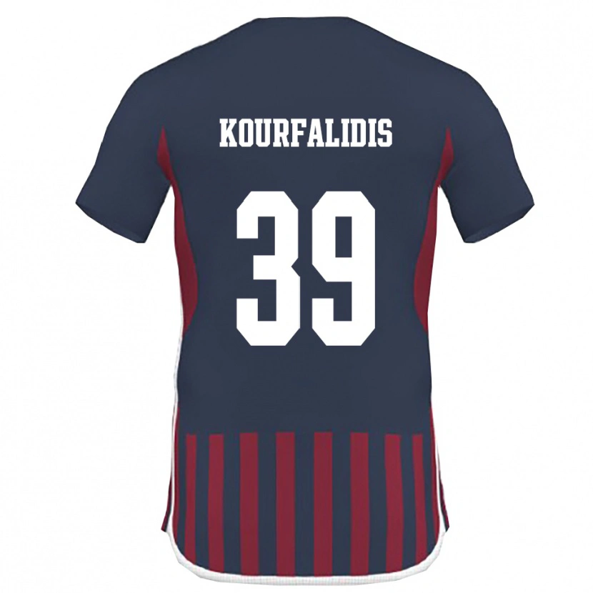 Danxen Niño Camiseta Christos Kourfalidis #39 Marino Rojo 1ª Equipación 2025/26 La Camisa México