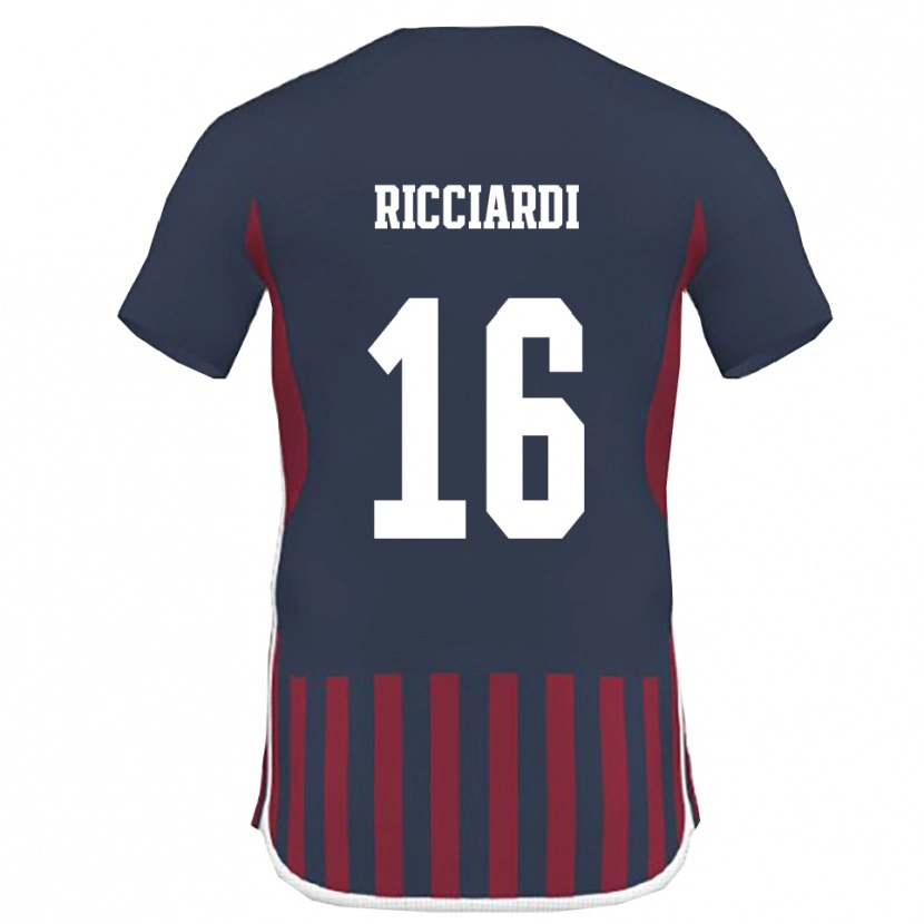 Danxen Niño Camiseta Manuel Ricciardi #16 Marino Rojo 1ª Equipación 2025/26 La Camisa México