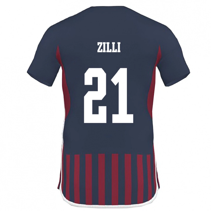 Danxen Niño Camiseta Massimo Zilli #21 Marino Rojo 1ª Equipación 2025/26 La Camisa México