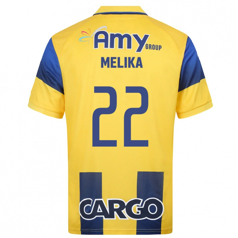 Danxen Niño Camiseta Ofek Melika #22 Amarillo Marino 1ª Equipación 2025/26 La Camisa México