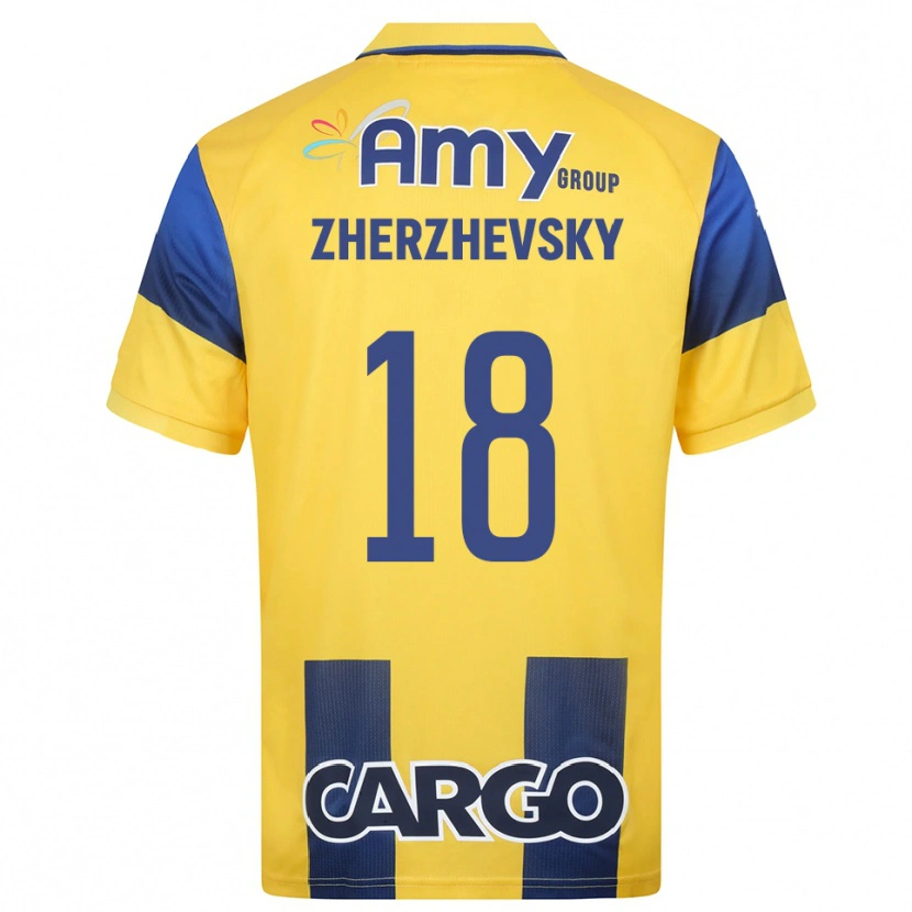 Danxen Niño Camiseta Roy Zherzhevsky #18 Amarillo Marino 1ª Equipación 2025/26 La Camisa México