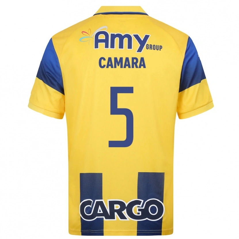 Danxen Niño Camiseta Mohamed Camara #5 Amarillo Marino 1ª Equipación 2025/26 La Camisa México