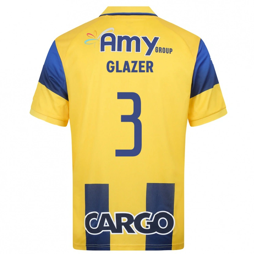 Danxen Niño Camiseta Amit Glazer #3 Amarillo Marino 1ª Equipación 2025/26 La Camisa México