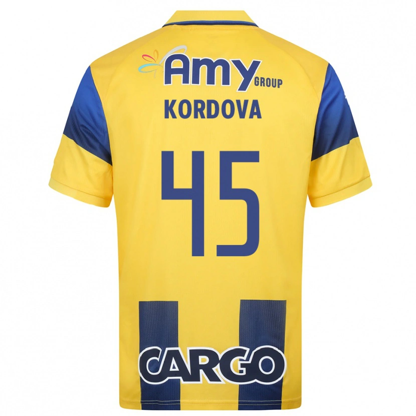 Danxen Niño Camiseta Adir Córdoba #45 Amarillo Marino 1ª Equipación 2025/26 La Camisa México