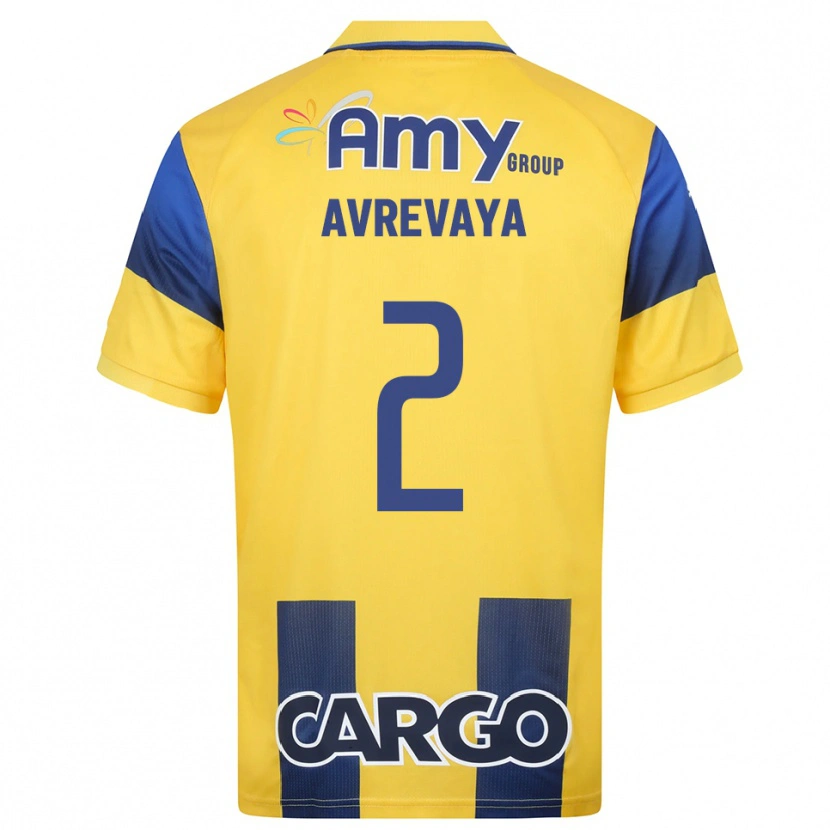 Danxen Niño Camiseta Liroy Avrevaya #2 Amarillo Marino 1ª Equipación 2025/26 La Camisa México