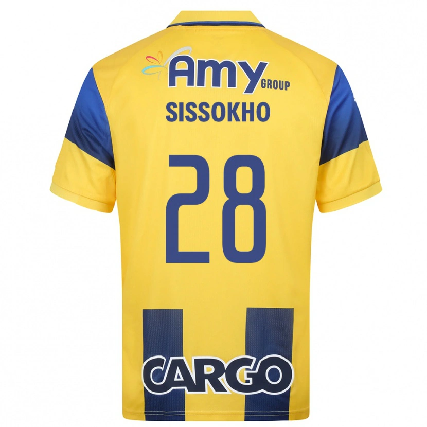 Danxen Niño Camiseta Issouf Sissokho #28 Amarillo Marino 1ª Equipación 2025/26 La Camisa México