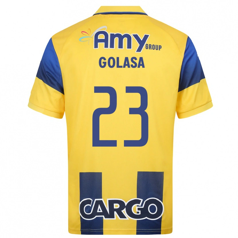 Danxen Niño Camiseta Eyal Golasa #23 Amarillo Marino 1ª Equipación 2025/26 La Camisa México