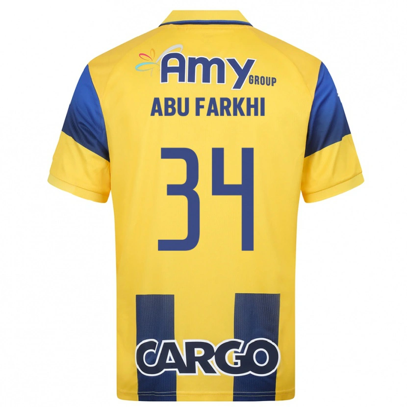 Danxen Niño Camiseta Sayed Abu Farkhi #34 Amarillo Marino 1ª Equipación 2025/26 La Camisa México