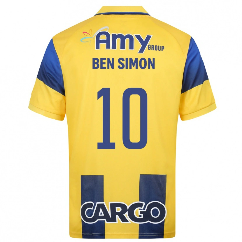 Danxen Niño Camiseta Ilay Ben Simon #10 Amarillo Marino 1ª Equipación 2025/26 La Camisa México