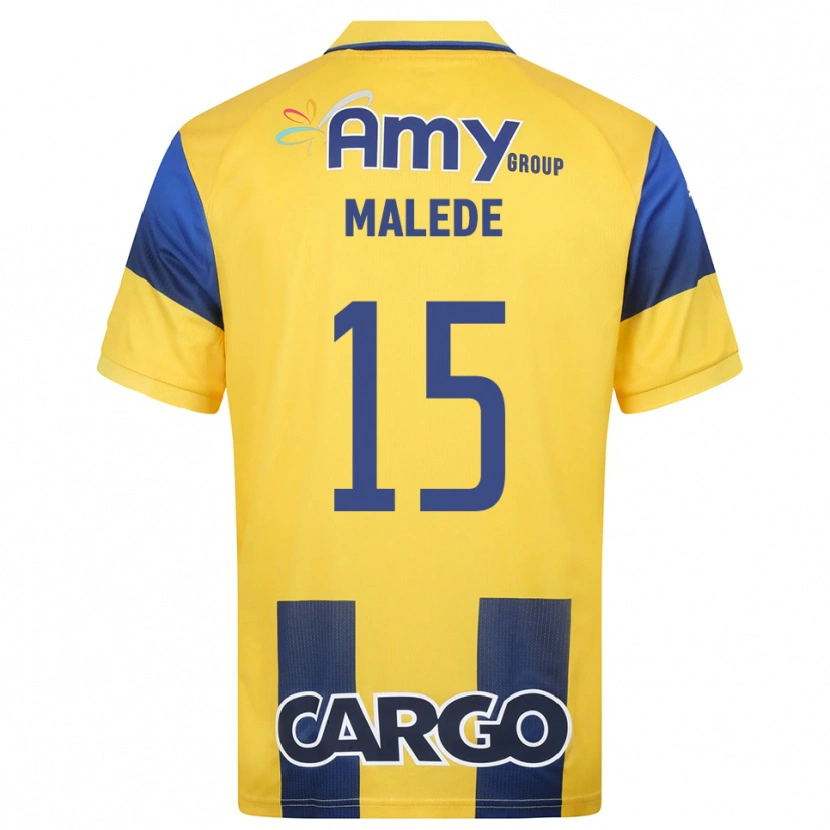 Danxen Niño Camiseta Yonas Malede #15 Amarillo Marino 1ª Equipación 2025/26 La Camisa México