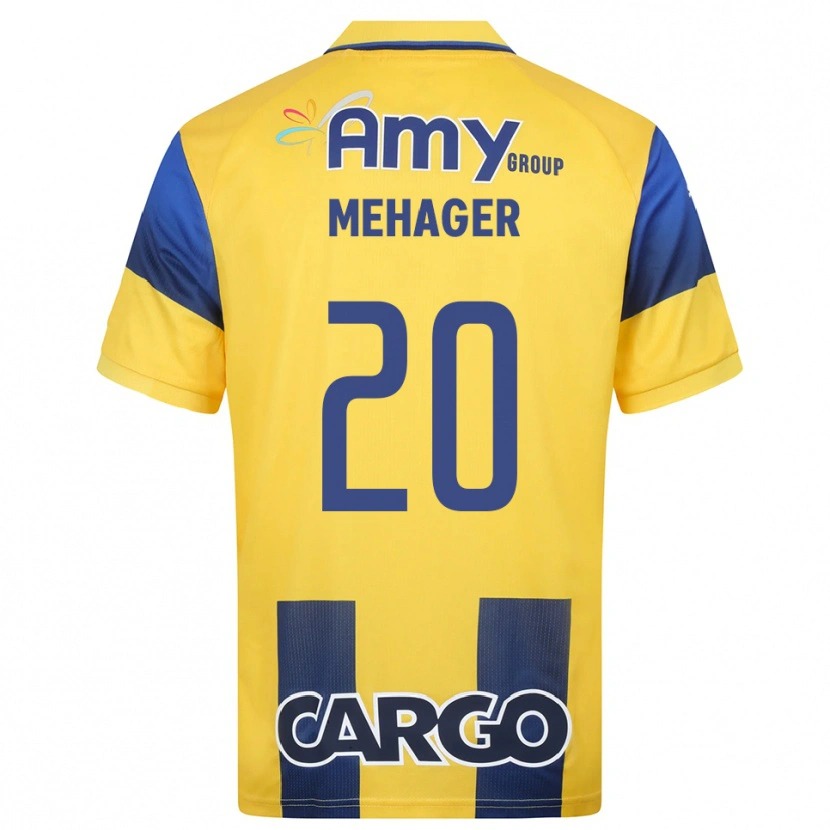 Danxen Niño Camiseta Itay Mehager #20 Amarillo Marino 1ª Equipación 2025/26 La Camisa México