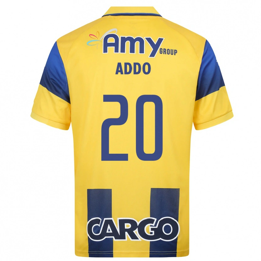 Danxen Niño Camiseta Henry Addo #20 Amarillo Marino 1ª Equipación 2025/26 La Camisa México