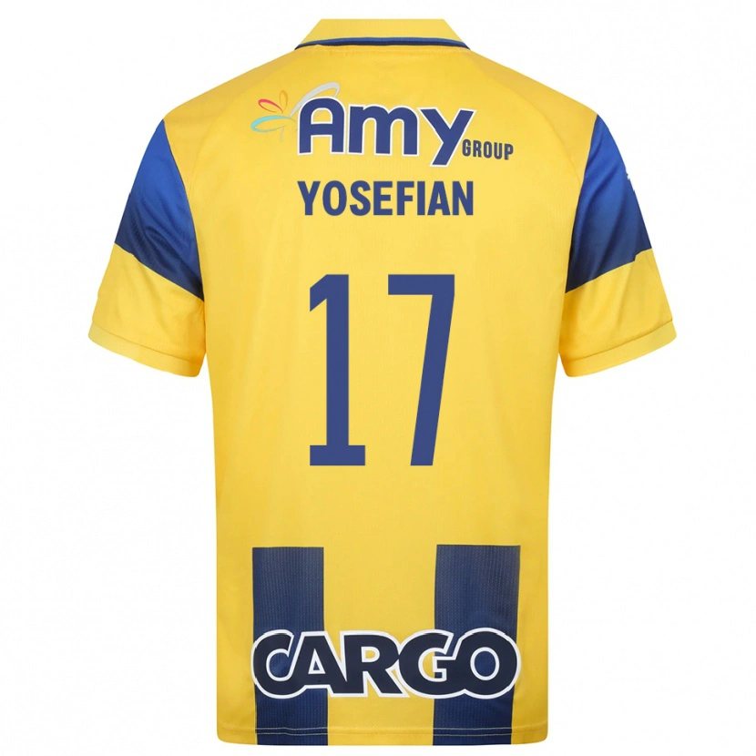 Danxen Niño Camiseta Harel Yosefian #17 Amarillo Marino 1ª Equipación 2025/26 La Camisa México