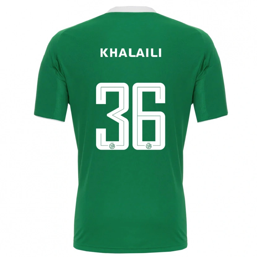 Danxen Niño Camiseta Iyad Khalaili #36 Verde Blanco 1ª Equipación 2025/26 La Camisa México